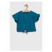 Detské bavlnené tričko zippy zelená farba