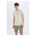 DEFACTO Slim Fit Crew Neck Printed Short Sleeve T-Shirt