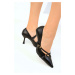 Soho Black Women's Classic High Heel Shoes 19525