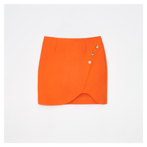 Mohito - Asymetrická sukňa - Oranžová