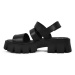 Sandále Altercore SUSIE VEGAN dámske, čierna farba, na platforme