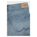Detské rifľové krátke nohavice Pepe Jeans jednofarebné, nastaviteľný pás