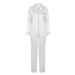 Towel City Dámske saténové dlhé pyžamo TC055 White