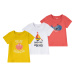 lupilu® Dievčenské tričká, 3 kusy (biela/žltá/koralová)