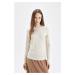 DEFACTO Crew Neck Long Sleeve Basic Plain T-Shirt Tunic