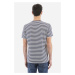 Tričko La Martina Man T-Shirt S/S Striped Jersey Modrá