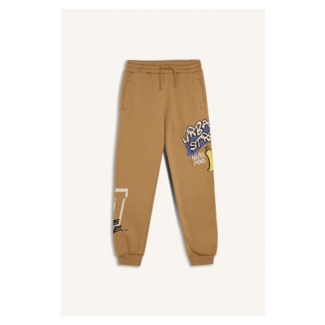 DEFACTO Boy Printed Thick Sweatpants with Elastic Waistband