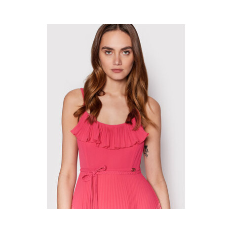 TWINSET Koktejlové šaty 221TT2477 Ružová Regular Fit