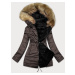 Čierno-hnedá dámska zimná bunda (MHM-W556)