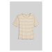 TRIČKO GANT SLIM STRIPED 1X1 RIBBED SS T-SHIRT DRY SAND