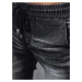 Čierne džínsové joggery s vreckami UX4038