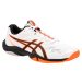 Pánska obuv gel-blade 8 na bedminton squash a indoorové športy bielo-oranžová