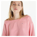 Mikina Tommy Jeans Cropped Off Shoulder Sweatshirt Pink