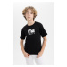 DEFACTO Boys' Crew Neck Printed Short Sleeve T-Shirt