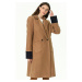 Z6640 DEWBERRY LADIES' COAT-LIGHT CAMEL