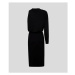 Šaty Karl Lagerfeld Asymmetric Knit Dress Black7