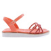 DGN 535-23Y Women's Cross Silver Stone Sandals Orange