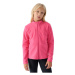 Dievčenská flisová mikina so zipsom 4F JUNIOR FLEECE-JWMM00TFLEF261-55S-HOT PINK