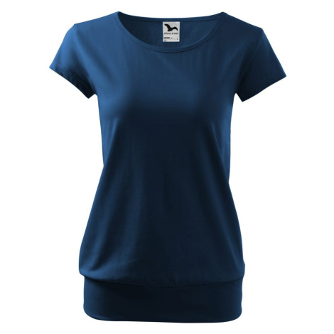 MALFINI Dámske tričko City - Polnočná modrá