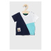 Detské bavlnené tričko United Colors of Benetton tmavomodrá farba, s nášivkou