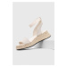 Sandále Calvin Klein Jeans SPORTY WEDGE ROPE SU CON dámske, béžová farba, na platforme, YW0YW009