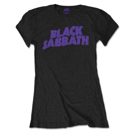 Black Sabbath tričko Wavy Logo Vintage Čierna