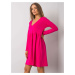 Ružové dámske šaty s dlhými rukávmi RV-SK-6008.19X-fuchsia
