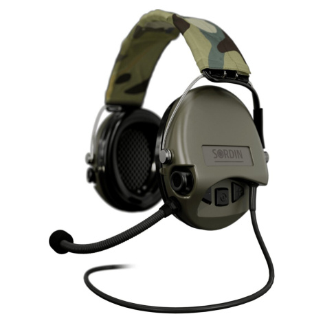 Elektronické chrániče sluchu Supreme Mil-Spec CC Sordin®, s mikrofónom – Zelená