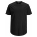 Jack&Jones PLUS Pánske tričko JJENOA Long Line Fit 12184933 Black 6XL