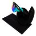 HORSEFEATHERS Cyklistické okuliare Scorpio - black splash/mirror green BLACK