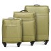 Mäkká súprava kufrov s lesklým predným zipsom 56-3S-85S-80