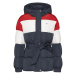 Tommy Jeans Bunda - TJW BELTED COLORBLOCK PUFFER modrá