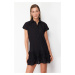 Trendyol Black Mini Woven Ruffle 100% Cotton Beach Dress