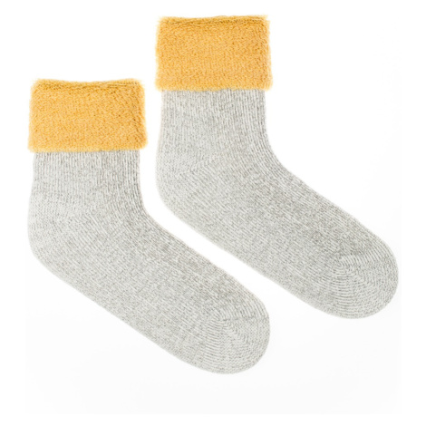 Vlnené ponožky Vlnáč Kožuch žltý Fusakle