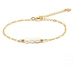 OLIVIE Strieborný perlový náramok GOLD 8720
