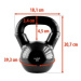 KNV08 ČERNÝ KETTLEBELL POKRYTÝ VINYLEM HMS