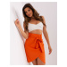 Orange wrap asymmetrical skirt