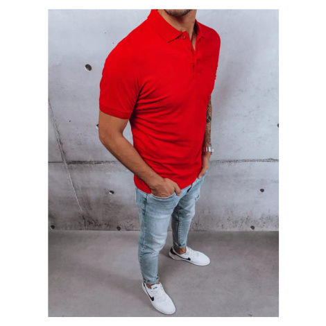 Pánske tričko s golierom DStreet Red
