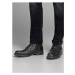 Čierne pánske kožené členkové topánky Jack & Jones Russel