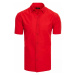 Red men's shirt with short sleeves Dstreet KX0944