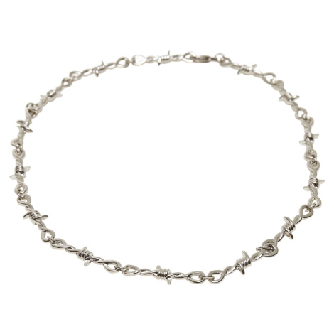 Silver Barbed Wire Necklace Urban Classics