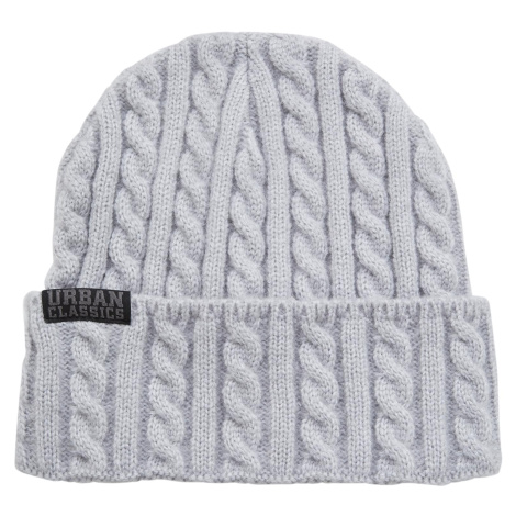 Cable knitted cap heathergrey Urban Classics