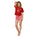 LEVEZA (M-Max) Dámske pyžamo Amber982 1-červená