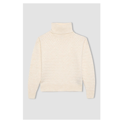 DEFACTO Girl Oversize Fit Turtleneck Sweater