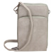 Dámska kabelka na telefón / peňaženka s popruhom cez rameno Beagles Marbella - sivá - na výšku
