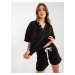 Black summer tracksuit with shorts