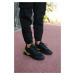 Riccon Black Yellow Unisex Sneakers 00122044