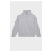 DEFACTO Regular Fit Half Zipper Stand Collar Basic Plain Sweatshirt