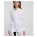 Košeľa Karl Lagerfeld Peplum Tunic Shirt Biela