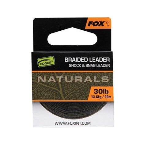 Fox náväzcová šnúrka naturals braided leader 20 m - 40 lb